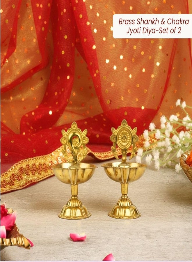 Ritualistic Brass Diya Set for Pooja | Traditional Pooja Items for Pooja Room | Elegant Brass Diya for Daily Worship, Festive Rituals & Home Decor | Perfect Spiritual Gift for Housewarming | Pack of 2 - Image 4